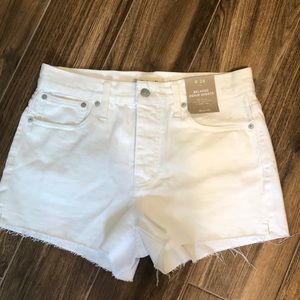 NWT Madewell relaxed white jean shorts